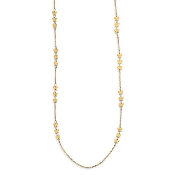 14k Polished Butterfly Necklace
