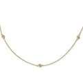 14K Two-Tone Gold Polished Diamond Cut Necklace