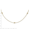 14K Two-Tone Gold Polished Diamond Cut Necklace