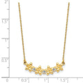 14k Polished Cubic Zirconia & Star Necklace
