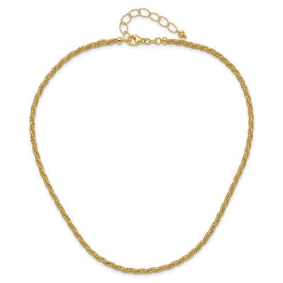 14k Diamond-Cut Twisted Woven Necklace