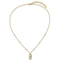 14k Polished & Diamond Cut Beaded Pendant Necklace
