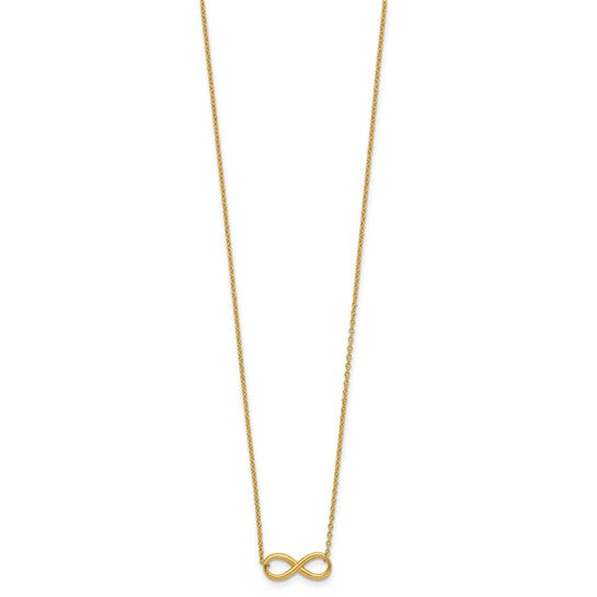 14K Polished Infinity Necklace