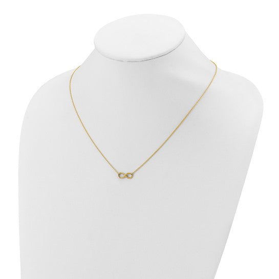 14K Polished Infinity Necklace