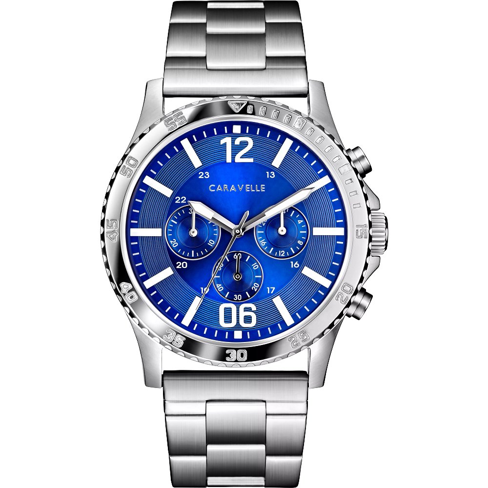 Caravelle Stainless Steel Sport Mens Watch