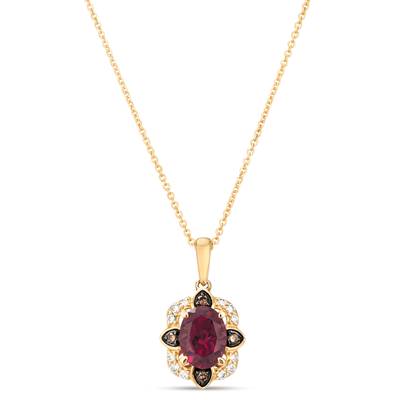 LeVian Garnet and Diamond Necklace