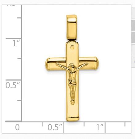 14k Polished Crucifix
