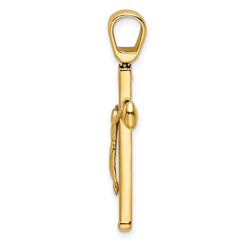 14k Polished Crucifix