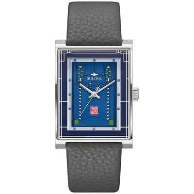 Bulova Stainless Steel Frank Lloyd Wright Mens Watch
