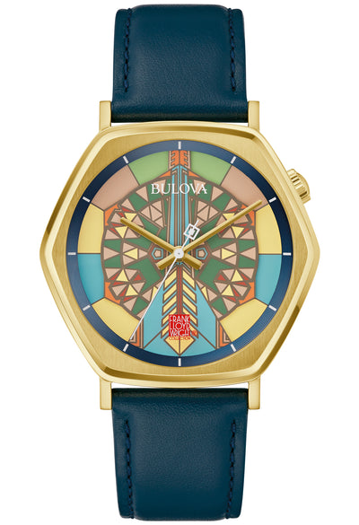 Bulova Stainless Steel Frank Lloyd Wright Mens Watch