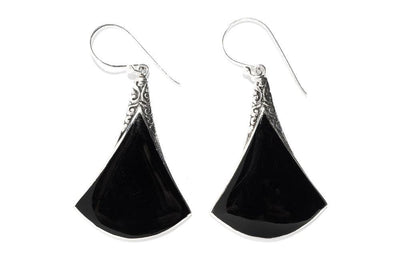 Altitude Earrings- Black Shell