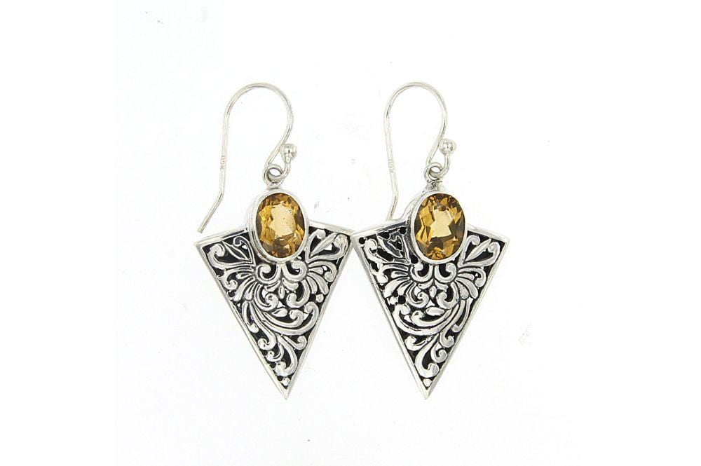 Arrowhead Earrings- Citrine
