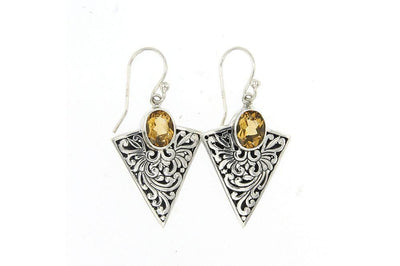 Arrowhead Earrings- Citrine