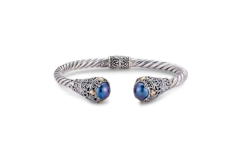Balangan Bangle- Blue Mabe Pearl