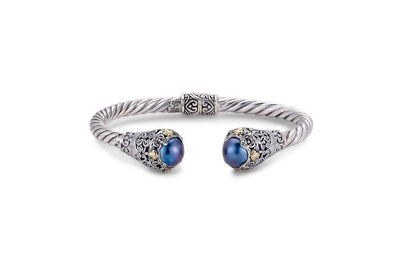 Balangan Bangle- Blue Mabe Pearl