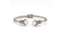 Bali Twist Bangle- White Pearl