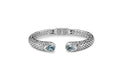 Basketweave Bangle- Blue Topaz