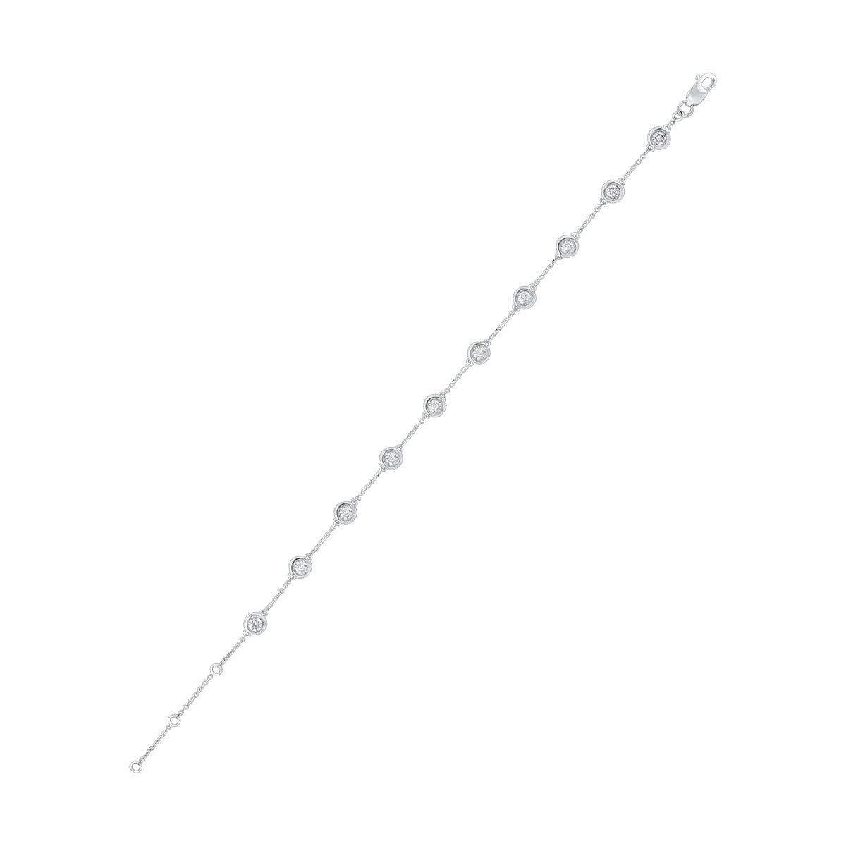 14Kt White Gold Diamond 1Ctw Bracelet