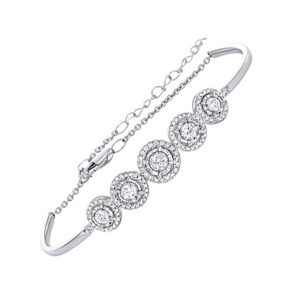 14Kt White Gold Diamond 1Ctw Bracelet
