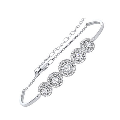 14Kt White Gold Diamond 1 1/2Ctw Bracelet