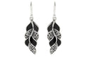 Cascada Leaf Earrings- Black Shell