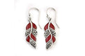 Cascada Leaf Earrings- Coral
