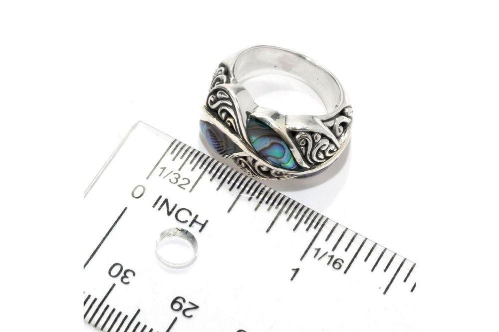 Cascada Leaf Ring- Paua