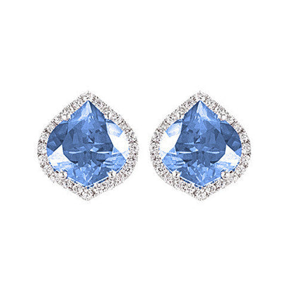 Aqua Blue Spinel Earrings
