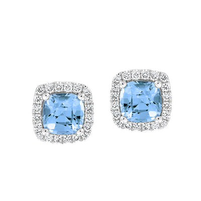 Aqua Blue Spinel Earrings