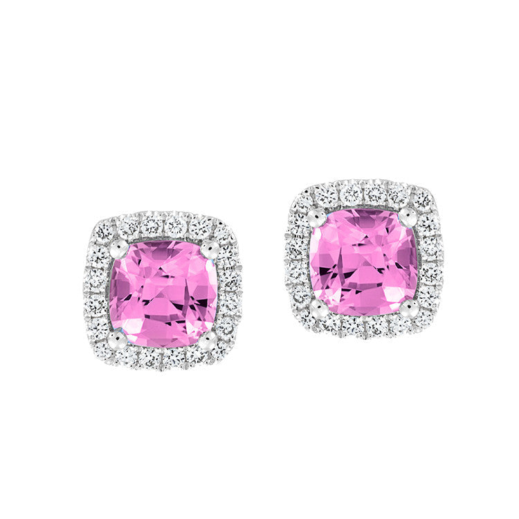 Pink Sapphire Earrings