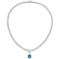 Aqua Blue Spinel Necklace