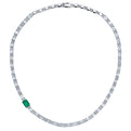 Emerald & Lab Grown Diamond Necklace