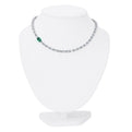 Emerald & Lab Grown Diamond Necklace