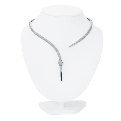 Lab Grown Diamond & Ruby Necklace