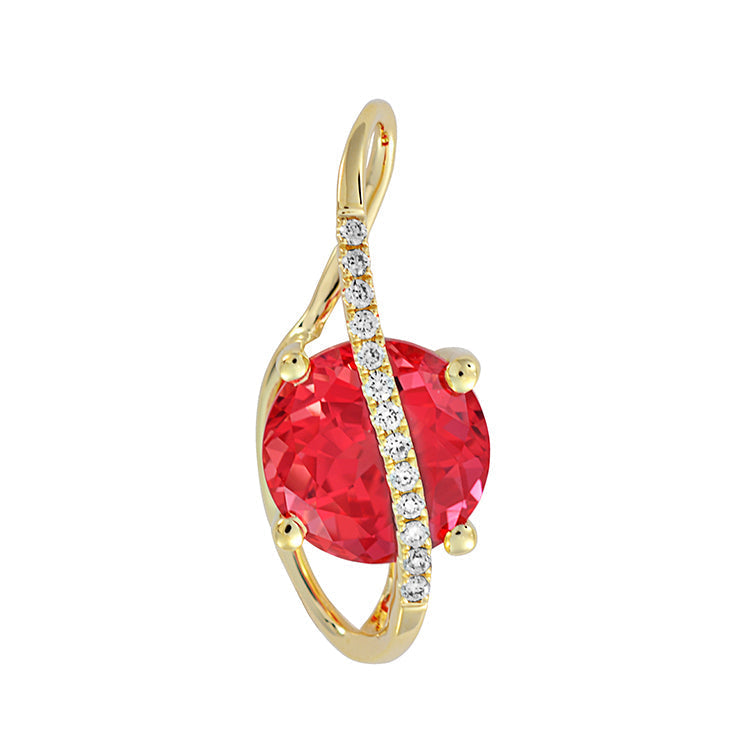 Padparadscha Pendant-CP4347YPD