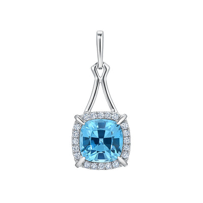 Aqua Blue Spinel Pendant 