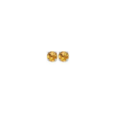 14Kt White Gold Citrine 1/5Ctw Earring