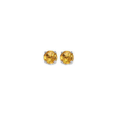 14Kt White Gold Citrine 1/2Ctw Earring
