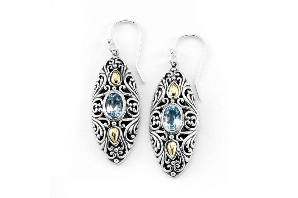 Elea Earrings- Blue Topaz