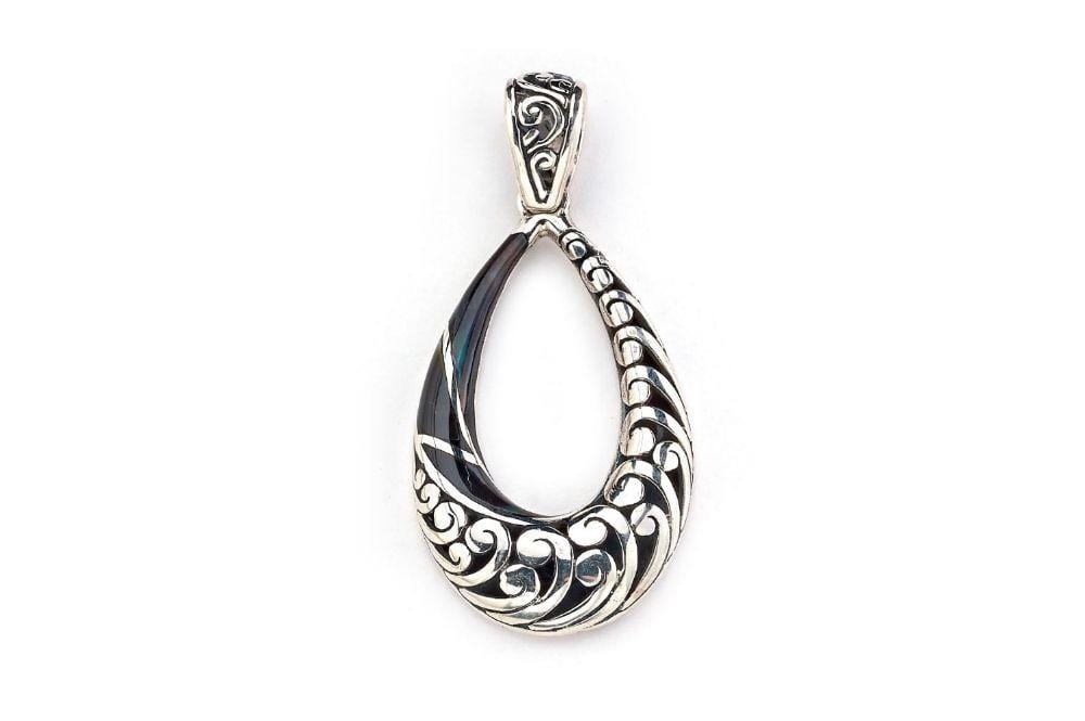 Embrace Pendant- Black Shell