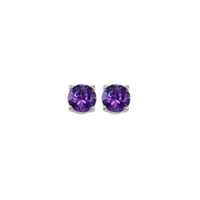 14Kt White Gold Amethyst 3/4Ctw Earring