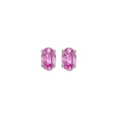 14Kt White Gold Pink Sapphire 1/2Ctw Earring