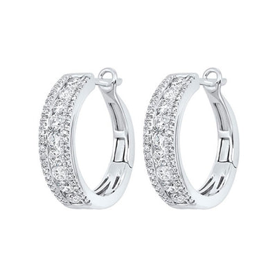 14Kt White Gold Diamond 1Ctw Earring