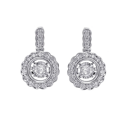 14Kt White Gold Diamond 1/4Ctw Earring