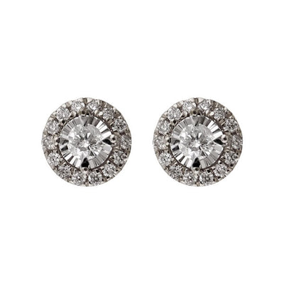 14Kt White Gold Diamond 1/6Ctw Earring