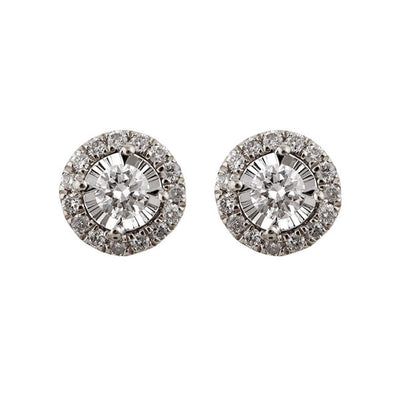 14Kt White Gold Diamond 1/4Ctw Earring
