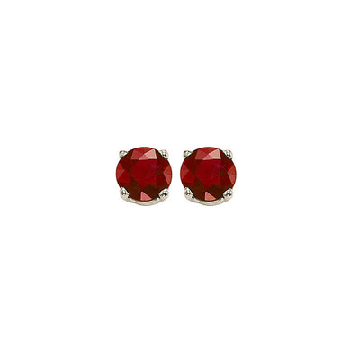 14Kt White Gold Ruby 7/8Ctw Earring