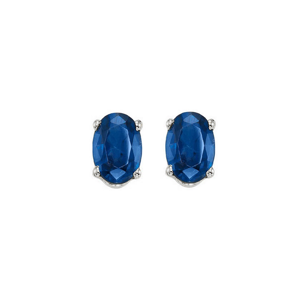 14Kt White Gold Sapphire 1Ctw Earring