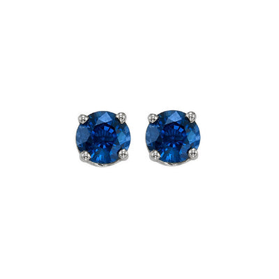 14Kt White Gold Sapphire 1Ctw Earring