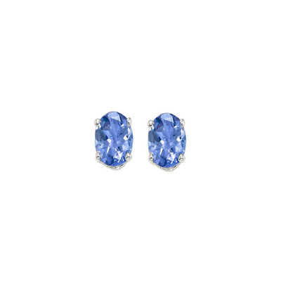 14Kt White Gold Tanzanite 3/4Ctw Earring